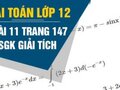 Giải bài 11 trang 147 sách giáo khoa giải tích lớp 12