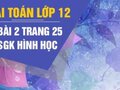 Bài 2 trang 25 SGK hình học 12