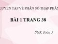 Bài 1 trang 38 sgk Toán 5 tiết luyện tập