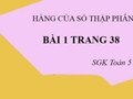 Giải bài 1 trang 38 sách giáo khoa Toán lớp 5