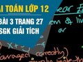 Đáp án bài 3 trang 27 sách giáo khoa hình học 12