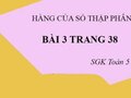 Giải bài 3 trang 38 sách giáo khoa Toán lớp 5