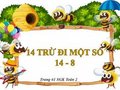 Hướng dẫn giải bài 14 trừ đi một số: 14-8 trang 61 SGK Toán 2