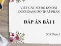 Đáp án bài 1 trang  44  sách giáo khoa Toán lớp 5