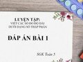 Bài 1 trang 45 SGK Toán lớp 5