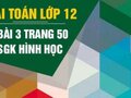 Giải bài 3 trang 50 sách giáo khoa hình học lớp 12