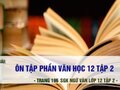 Ôn tập phần văn học Lớp 12 kì 2