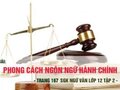 Phong cách ngôn ngữ hành chính