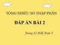 Giải toán lớp 5: Đáp án bài 2 trang 52 SGK Toán 5 tập 1