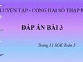 Đáp án bài 3 trang 51 sgk Toán 5 tiết Luyện tập