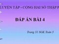 Đáp án bài 4 trang 51 sgk Toán 5 tiết Luyện tập