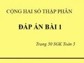 Giải bài 1 trang 50 sách giáo khoa Toán lớp 5
