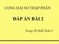 Giải bài 2 trang 50 sách giáo khoa Toán lớp 5