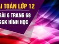 Bài 6 trang 68 SGK hình học 12