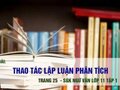 Soạn bài Thao tác lập luận phân tích