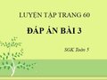 Giải toán lớp 5: Đáp án bài 3 trang 60 SGK Toán 5 tiết luyện tập