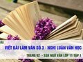 Viết bài làm văn số 3: Nghị luận văn học