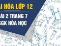 Bài 2 trang 7 SGK hóa học 12