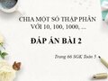 Giải toán lớp 5: Đáp án bài 2 trang 66 SGK Toán 5 tập 1