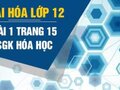 Đáp án bài 1 trang 15 sách giáo khoa hóa học 12