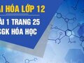 Giải  hóa lớp 12: Đáp án bài 1 trang 25 SGK hóa học