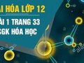 Đáp án bài 1 trang 33 sách giáo khoa hóa học 12
