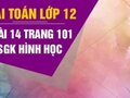 Giải bài 14 trang 101 sách giáo khoa hình học lớp 12