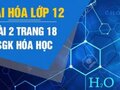 Đáp án bài 2 trang 18 sách giáo khoa hóa học 12