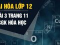 Bài 3 trang 11 sgk Hóa 12