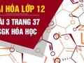 Giải bài 3 trang 37 sách giáo khoa Hóa lớp 12
