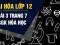 Đáp án bài 3 trang 7 sách giáo khoa hóa học 12