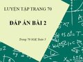 Giải bài 2 trang 70 SGK Toán 5 tiết luyện tập