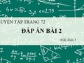 Giải bài 2 trang 72 sgk toán 5 tiết luyện tập