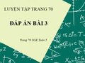 Giải bài 3 trang 70 SGK Toán 5 tiết luyện tập