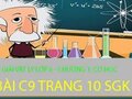Đáp án bài C9 trang 10 sách giáo khoa môn vật lý lớp 6