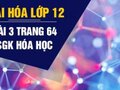 Đáp án bài 3 trang 64 sách giáo khoa hóa học 12