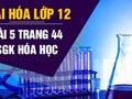 Bài 5 trang 44 SGK Hóa học 12