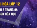 Giải  hóa lớp 12: Đáp án bài 5 trang 64 SGK hóa học