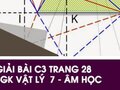 Giải bài C3 trang 28 sách giáo khoa Vật lý  7 - Âm học