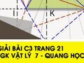 Giải bài C3 trang 21 sách giáo khoa Vật lý  7 - Quang học