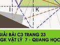 Giải bài C3 trang 23 sách giáo khoa Vật lý  7 - Quang học