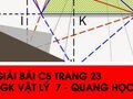 Giải bài C5 trang 23 sách giáo khoa Vật lý  7 - Quang học