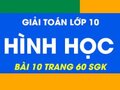 Bài 10 trang 60 sgk Hình học 10
