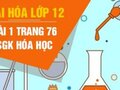 Giải bài 1 trang 76 sách giáo khoa Hóa lớp 12