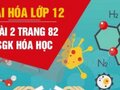 Giải bài 2 trang 82 sách giáo khoa Hóa lớp 12