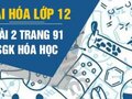 Giải bài 2 trang 91 sách giáo khoa Hóa lớp 12