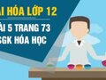 Bài 5 trang 73 SGK Hóa học 12