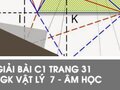 Giải bài C1 trang 31 sách giáo khoa Vật lý  7 - Âm học