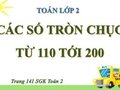 Giải bài Các số tròn chục từ 110 tới 200 trang 141 SGK Toán 2