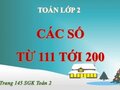 Giải bài Các số từ 111 tới 200 trang 145 SGK Toán 2